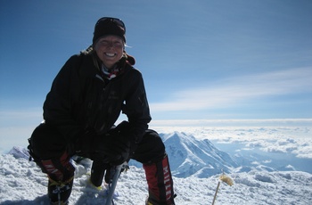 CEO og Bjergbestiger Stina Glavind på toppen af Denali