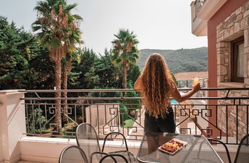 Dracos Hotel i Parga - Terrasse