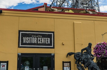 Velkomstcenter i havnebyen Duluth i Minnesota, USA