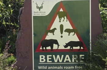 Dyreskilt i Addo-området, Eastern Cape - Sydafrika
