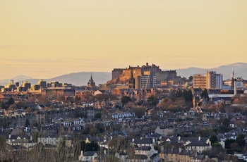 Udsigt til Edinburgh fra Craigmillar Castle, Skotland