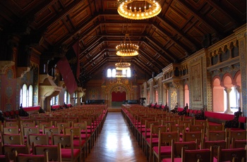 Sal på slottet Wartburg i Eisenach i Thüringen, Tyskland