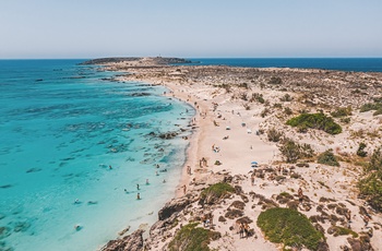 Elafonissi stranden på Kreta - Grækenland