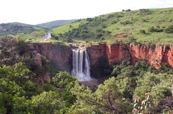 Vandfaldet Elands River Waterfall i Mpumalanga-højlandet, Sydafrika
