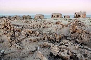 Elizabeth Bay, den gamle diamant mineby og nu Ghost Town, Namibia