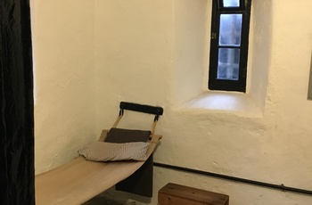 En fængselscelle i Inveraray jail, Skotland