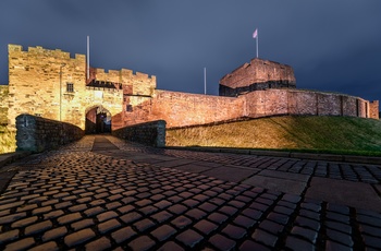 England, Carlisle - Carlisle Castle ved aftentide