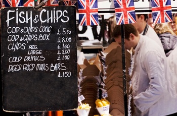 England, Cotswolds - Food Market i Chipping Campden