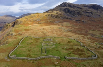 England, Lake District, Hardknott Pass - Hardknott Roman Fort