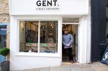 England, Somerset - butik i Frome