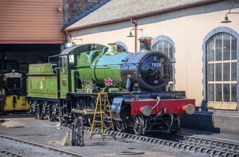 England, Somerset - damplokomotiv fra West Somerset Railway i Minehead