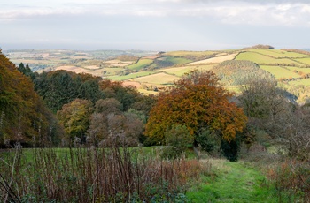 England, Somerset - landskabet ved Brendon Hills set fra toppen af The Incline