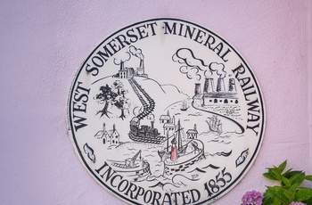 England, Somerset - mindeplakette i Watchet for West Somerset Mineral Railway
