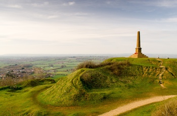 England, Somerset - obelisken på toppen af Ham Hill