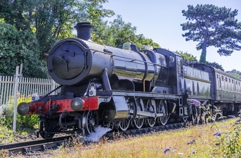 England, Somerset - smukt damplokomotiv på West Somerset Railway