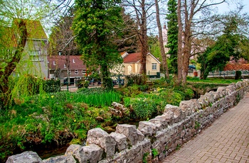 England, Somerset - smukt udsyn i byen Cheddar