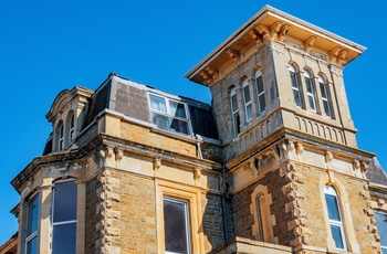 England, Somerset - smukt voctoriansk hus ved Clevedon Pier