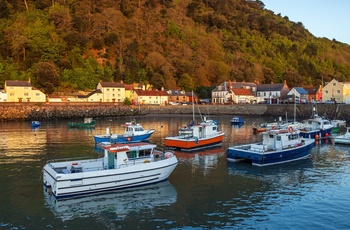 England, Somerset - solen står op over den gamle havn ved Minehead