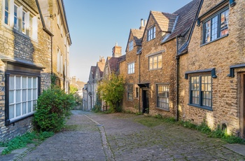 England, Somerset - typisk gade i markedsbyen Frome