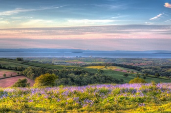 England, Somerset - udsigt fra Quantock Hills mod Bristol Channel