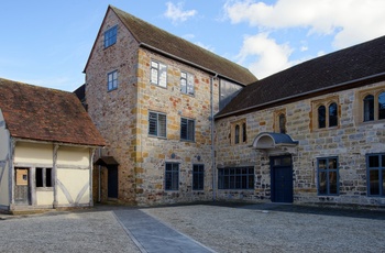 England, Somerset, Taunton - smukt fredet hus ved byens slot