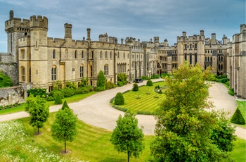 Den indre gårdhave på Arundel Castle i West Sussex, England