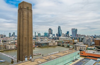 Udsigt til Tate Modern og Londons centrum, England