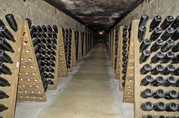 Vinkælder med Champagne i Epernay