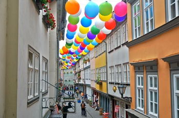 Krämerbrücke med balloner, Erfurt