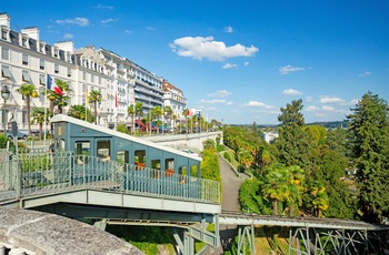 Funicular i byen Pau i det sydvestlige Frankrig