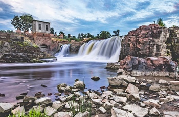 Falls Park i Sioux Falls South Dakota