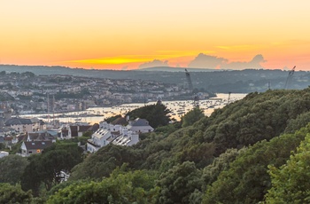 Solnedgang over Falmouth - Cornwall i Sydengland