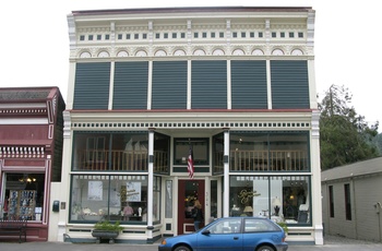 Ferndale, Californien - hus på hovedgaden