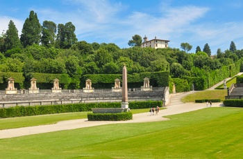 Boboli parken på en sommerdag, Firenze