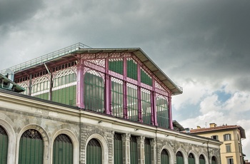 Facaden på Mercato Centrale - marked i Firenze