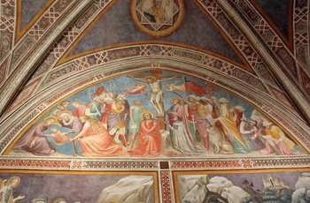 Fresko i Santa Maria Novella apoteket i Firenze, Italien