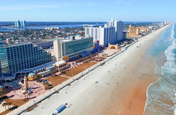 Luftfoto af Daytona Beach i Florida, USA