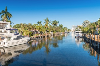 En af Fort Lauderdales mange kanaler, Florida i USA
