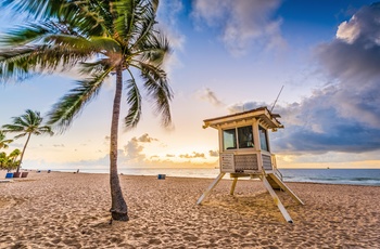 Sandstrand ved Fort Lauderdale i Florida, USA