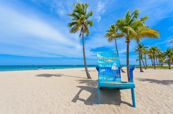 Sandstrand ved Fort Lauderdale i Florida, USA