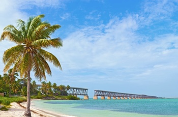 Bahia Honda ved Overseas Highway mod Key West i Florida, USA