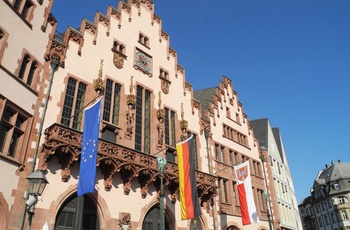 Römerberg, rådhuset i Frankfurt, Tyskland