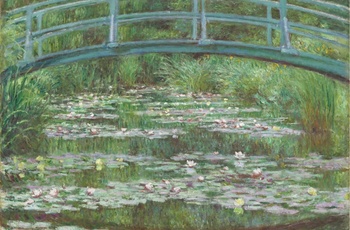 Monets berømte åkandebilleder malet i hans have i Giverny uden for Paris, Frankrig