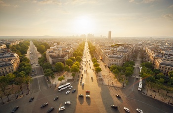 Udsigten fra Triumfbuen i Paris