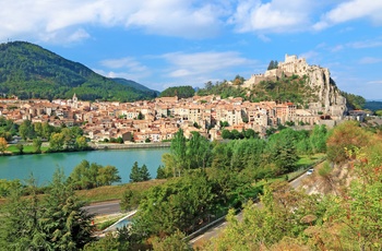 Byen Sisteron på Napoleonsruten gennem Provence, Frankrig