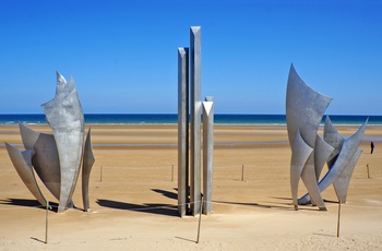 Mindesmærket ved Omaha Beach i Normandiet 