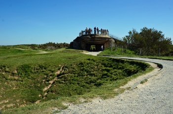 En af bunkerne på Pointe du Hoc i Normandiet 