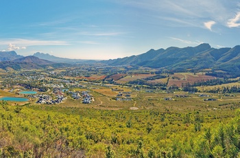 Udsigt til Franshhoek i Sydafrika