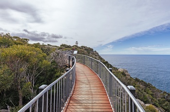 Fyrtårnet på Cape Tourville på Freycinet-halvøen i Tasmanien