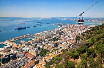 Udsigt til kabelbane, Gibraltar